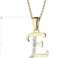 Zawieszka z żółtego złota z diamentem - litera E - 0,003 ct - próba 375