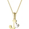Zawieszka z żółtego złota z diamentem - litera J - 0,004 ct - próba 375