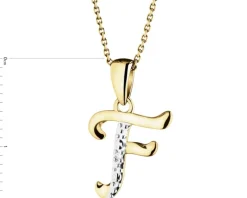 Zawieszka z żółtego złota z diamentem - litera F - 0,003 ct - próba 375