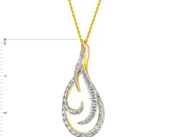 Zawieszka z żółtego złota z diamentami - 0,52 ct - próba 585