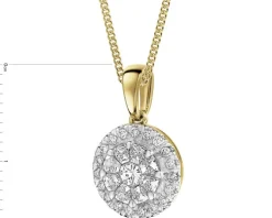 Zawieszka z żółtego złota z diamentami - 0,41 ct - próba 585