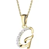 Zawieszka z żółtego złota z diamentem - litera G - 0,003 ct - próba 375