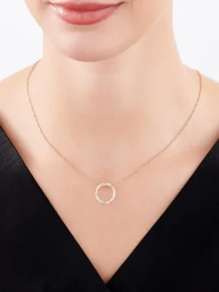 Zawieszka z żółtego złota z diamentami - koło - 0,10 ct - próba 375