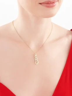 Zawieszka z żółtego złota z diamentami - 0,20 ct - próba 585