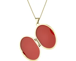 Zawieszka z żółtego złota z diamentem - puzderko - 0,005 ct - próba 585