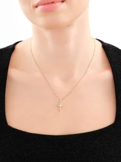 Zawieszka z żółtego złota z diamentem i kamieniami ozdobnymi - próba 375