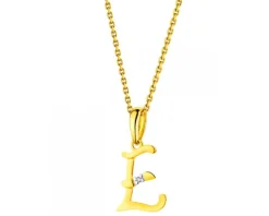 Zawieszka z żółtego złota z diamentem - litera E - 0,004 ct - próba 585