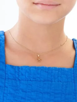 Zawieszka  z żółtego złota z diamentem - aniołek - 0,003 ct - próba 375