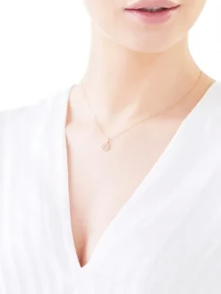 Zawieszka z żółtego złota z diamentem - litera E - 0,003 ct - próba 585