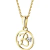 Zawieszka z żółtego złota z diamentem - litera B - 0,003 ct - próba 585
