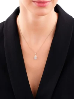 Zawieszka z żółtego złota z diamentami - 0,22 ct - próba 585