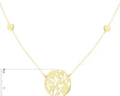 Zloty naszyjnik - kwiaty