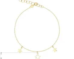Złota bransoletka - gwiazdy