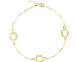 Złota bransoletka - koła