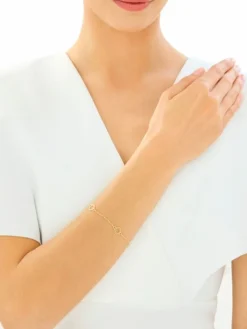 Złota bransoletka - koła