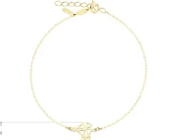 Złota bransoletka - koniczyny