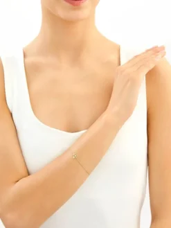 Złota bransoletka - koniczyny