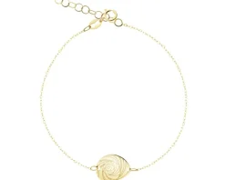 Złota bransoletka - kwiat