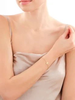 Złota bransoletka - kwiat