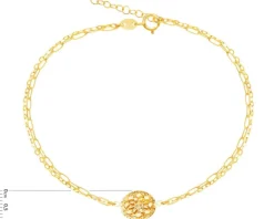 Złota bransoletka - kwiat