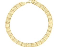 Złota bransoletka - kwiaty