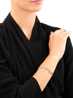 Złota bransoletka - kwiaty