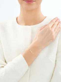 Złota bransoletka - kwiaty