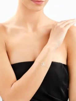 Złota bransoletka - liść