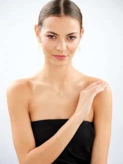 Złota bransoletka - liście