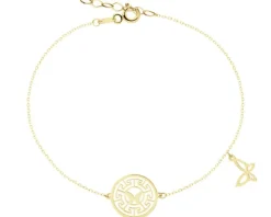 Złota bransoletka - motyle