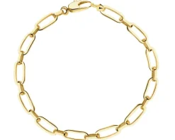 Złota bransoletka - paper clip