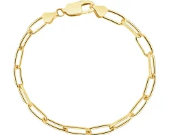 Złota bransoletka - paper clip