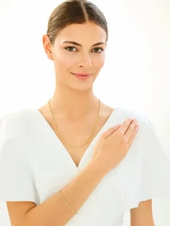 Złota bransoletka - paper clip