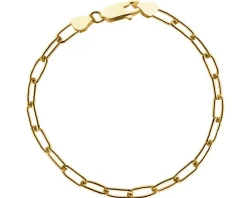 Złota bransoletka - paper clip