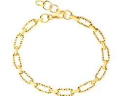 Złota bransoletka - paper clip