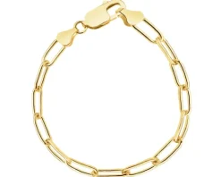 Złota bransoletka - paper clip