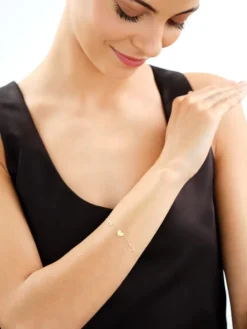 Złota bransoletka - serca