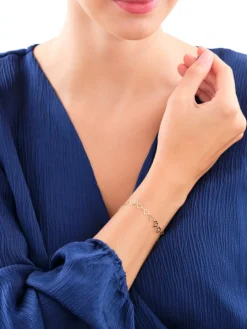 Złota bransoletka - serca