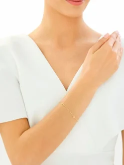 Złota bransoletka - serca