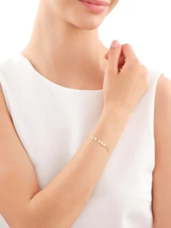 Złota bransoletka - serca