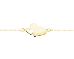 Złota bransoletka - serca