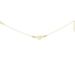 Złota bransoletka - serce