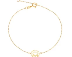 Złota bransoletka - serce