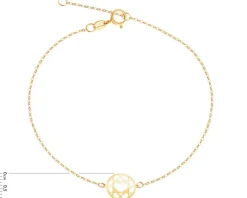 Złota bransoletka - serce