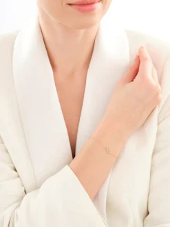 Złota bransoletka - serce