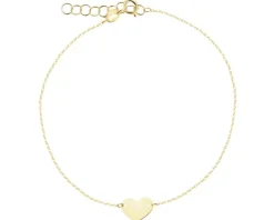 Złota bransoletka - serce