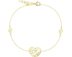 Złota bransoletka - serce