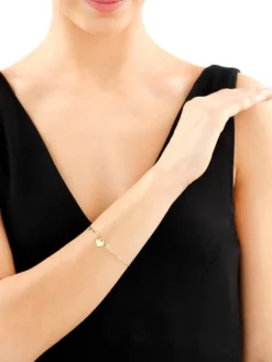 Złota bransoletka - serce