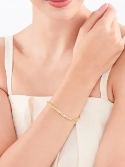 Złota bransoletka - splot królewski