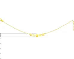 Złota bransoletka, ankier - gwiazdy